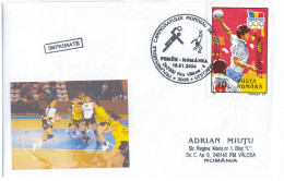 H 1 - 806 Feroe - Romania, Handball - WORLD CHAMPIONSHIP 2004 - Cover - 2004 - Hand-Ball