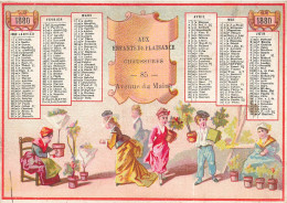 Petit Calendrier 1880 Publicitaire * Aux Enfants De Plaisance Chaussures Magasin 85 Avenue Du Maine Paris * Calendar - Klein Formaat: ...-1900