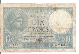 FRANCE 10 FRANCS 1939 VF P 84 - 10 F 1916-1942 ''Minerve''