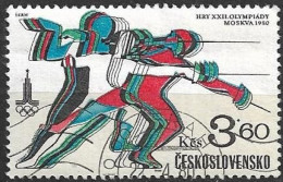 TCHECOSLOVAQUIE -  Jeux Olympiques De Moscou : Escrime - Used Stamps