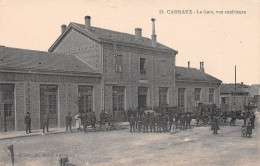 CARMAUX (Tarn) - La Gare, Vue Extérieure - Diligences - Ecrit 1916 (2 Scans) - Carmaux