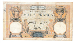 LOT 4 BILLES AYANT CIRCULE 1000 Francs CERES ET MERCURE - 100 FRANCS X 3 JEUNE PAYSAN - Ohne Zuordnung