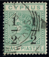 CHYPRE - YVERT 14A  1/2 PENNY SURCHARGE TYPE II - OBLITERE - Cyprus (...-1960)