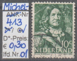 1943 - NIEDERLANDE - FM/DM "Seehelden - Jan Evertsen" 10 C Dkl'grün - O Gestempelt - S. Scan (413o 01-02 Nl) - Gebruikt