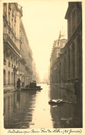 Paris 7ème * Carte Photo 26 Janvier 1910 * Rue De Lille , Pendant Les Inondations - Paris (07)
