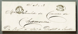 Portugal, 1870, Para A Chamusca, Isenta De Porte, Com Registo Oval - Lettres & Documents