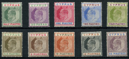 CHYPRE - YVERT 34 / 43 EDOUARD VII * - Chypre (...-1960)