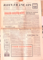 Journal Chrétien Et Républicain, Quotidien D'Alsace, Bilingue: Le Nouveau Rhin Français N° 44 - 21 Février 1953 - Desde 1950