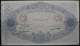 France - 500 Francs - 14-1-1928 - PICK 66k / F30.31 - TB+ - 500 F 1888-1940 ''Bleu Et Rose''