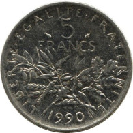 France - 1990 - KM 926a - 5 Francs - XF - 5 Francs