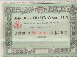 OMNIBUS Et TRAMWAYS De LYON - Chemin De Fer & Tramway