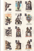 Czechoslovakia - Czechia 12 Matchbox Labels, Mohelnice And Dobrá Niva - Church, Znojmo - Rotunda, Chapel,.. - Boites D'allumettes - Etiquettes