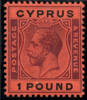 CHYPRE - YVERT 105 - 1 POUND GEORGES V  * - Chipre (...-1960)