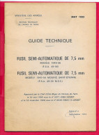 Guide Technique Armée De Terre, Fusil Semi-automatique De 7... Voir SCANNES Et Description 29 Pages 14.5*21 Cm Militaire - Frans