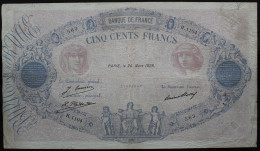 France - 500 Francs - 24-3-1928 - PICK 66k / F30.31 - TB - 500 F 1888-1940 ''Bleu Et Rose''