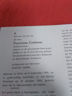 Doodsprentje Franciscus Cordenier / Gent 9/9/1918 - 10/10/1976 ( Simone Morel ) - Religion & Esotérisme