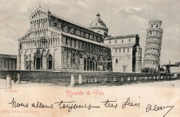 RICORDO DI PISA - IL DUOMO - PICCOLA ANIMAZIONE - CARTOLINA FP SPEDITA NEL 1901 - Pisa