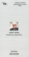 INDIA - 2006 - BROCHURE OF PANNALAL BARUPAL STAMP DESCRIPTION AND TECHNICAL DATA. - Cartas & Documentos