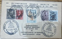 GREECE, GERMANY, 1936 BERLIN OLYMPIC GAMES TORCH RELAY - Verano 1936: Berlin