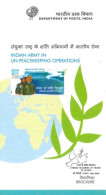 INDIA - 2004 - BROCHURE OF INDIAN ARMY UN PEACEKEEPING OPERATIONS STAMP DESCRIPTION AND TECHNICAL DATA. - Brieven En Documenten