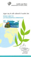 INDIA - 2004 - BROCHURE OF INDIAN ARMY UN PEACEKEEPING OPERATIONS STAMP DESCRIPTION AND TECHNICAL DATA. - Cartas & Documentos