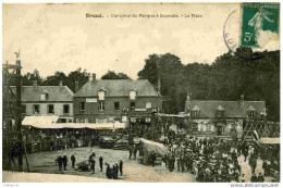 -41 -  DROUE -POMPIERS - Trés Beau Plan Du Concours De Pompes à Incendie Sur La Place En 1910 - - Droue