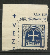 France Vignette Vezelay 1946  Illustrée 8ème Cenbtenaire De La 2ème Croisade  Neuf  (* ) B/TB Voir Scans Soldé ! ! ! - Ungebraucht