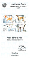 INDIA - 2005 - BROCHURE OF INDIA BREEDS OF DOGS STAMPS DESCRIPTION AND TECHNICAL DATA. - Lettres & Documents