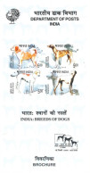 INDIA - 2005 - BROCHURE OF INDIA BREEDS OF DOGS STAMPS DESCRIPTION AND TECHNICAL DATA. - Cartas & Documentos