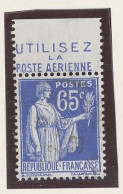 BANDE PUB -N°365- 65c BLEU TYPE PAIX  -0bl-PUB  POSTE AÉRIENNE- (MAURY 247) - - Usati