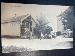 CPA - 70 - MARNAY - Sortie D'un Chantier - PEPINIERES BEY ROZET & Fils - TBE - Animée - Marnay