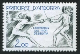Andorra 1981 MNH, Fencing, Sports - Schermen