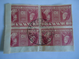 GREECE USED STAMPS  QUEEN  HARITY  BLOCK OF 4 POSTMARK   ΜΕΣΣΟΛΟΓΙΟΝ - Gebruikt