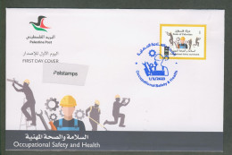 Palestine 487: Occupational Safety And Health, 2023 FDC Stamp, MNH. - Palestine