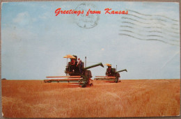 USA FAR WEST KANSAS WHEAT HARVESTING KARTE CARD POSTCARD CARTE POSTALE POSTKARTE CARTOLINA ANSICHTSKARTE - Long Beach