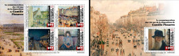Djibouti 2023, Art, Pissarro, 4val In BF +BF - Impressionisme