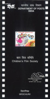 INDIA - 2005 - BROCHURE OF CHILDREN'S FILM SOCIETY STAMP DESCRIPTION AND TECHNICAL DATA. - Cartas & Documentos