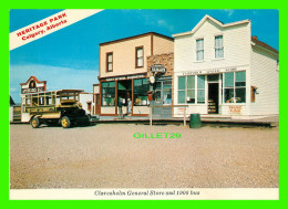 CALGARY, ALBERTA - CLARESHOLM GENERAL STORE AND 1908 BUS - HERITAGE PARL - MAJESTIC POST CARD - - Calgary
