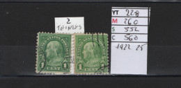 PRIX FIXE Obl 228 YT 260 MIC 552 SCO 560 GIB Benjamin Franklin 1922 1925 Etats Unis 58/07 2 Teintes - Used Stamps