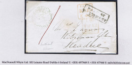 Ireland Cork Roscommon 1846 Env To Keadue Framed PAID AT/BUTTEVANT, Reposted With "No. 1" RH Of Keadue - Prephilately