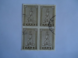 GREECE USED STAMPS 1947 ISLAND UNIONS   BLOCK OF 4 STMARK - Gebruikt