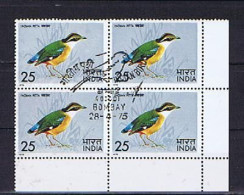 India 1975: Michel 625 Block Of Four Used,  Gestempelt - Gebraucht