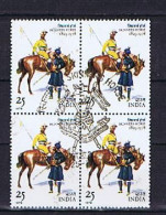 India 1978: Michel 776 Block Of Four Used,  Gestempelt - Oblitérés