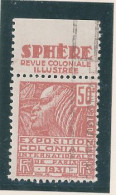 BANDE PUB -N°272- 50c ROUGE TYPE FEMME FACHI -Obl -PUB  SPHERE   - (MAURY 173 ) - - Used Stamps