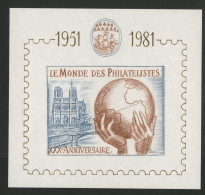 Bloc Neuf ** (MNH) 30ème Anniversaire LE MONDE DES PHILATELISTES 1951 1981 TB - Mint/Hinged