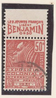 BANDE PUB -N°272- 50c ROUGE TYPE FEMME FACHI -Obl -PUB  BENJAMIN  - (MAURY 164 ) - - Usati