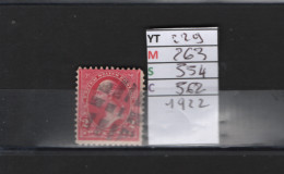 PRIX FIXE Obl 229 YT263 MIC 554 SCO 562 GIB George Washington  1922    Etats Unis 58/07 - Used Stamps