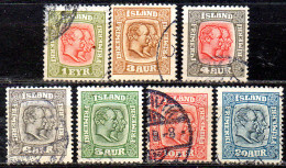 ICELAND. 1914-18. Two Kings. Set. - Gebruikt