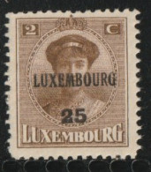 Lixembourg  1925  Prifix Nr. 145 Pf/mnh - Vorausentwertungen