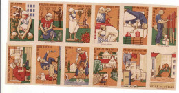 Czechoslovakia - Czechia 12 Matchbox Labels, Beautify The Area Around Your Home - Boites D'allumettes - Etiquettes